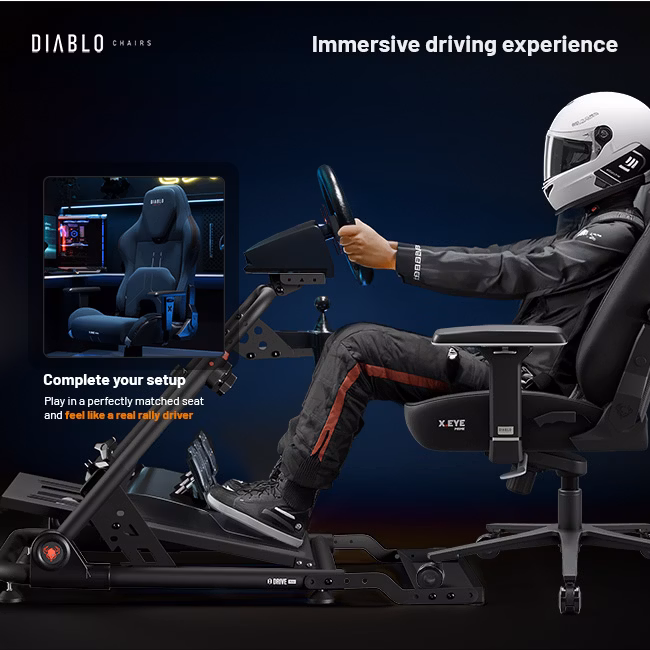 Diablo Chairs Diablo X-Drive Mini stovas vairui | Juodas aprašymas - Prekės nuotrauka