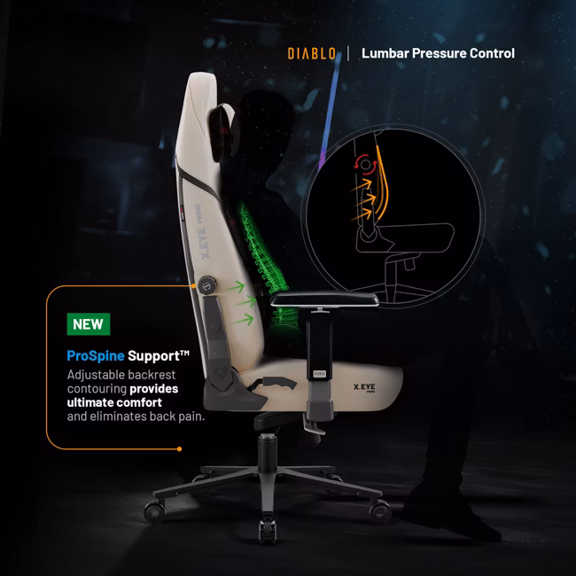 Diablo Chairs Diablo X-Eye Prime Normal Size - Desert Storm ergonominė kėdė aprašymas - Prekės nuotrauka Diablo Chairs Diablo X-Eye Prime Normal Size - Desert Storm ergonominė kėdė aprašymas - Prekės nuotrauka