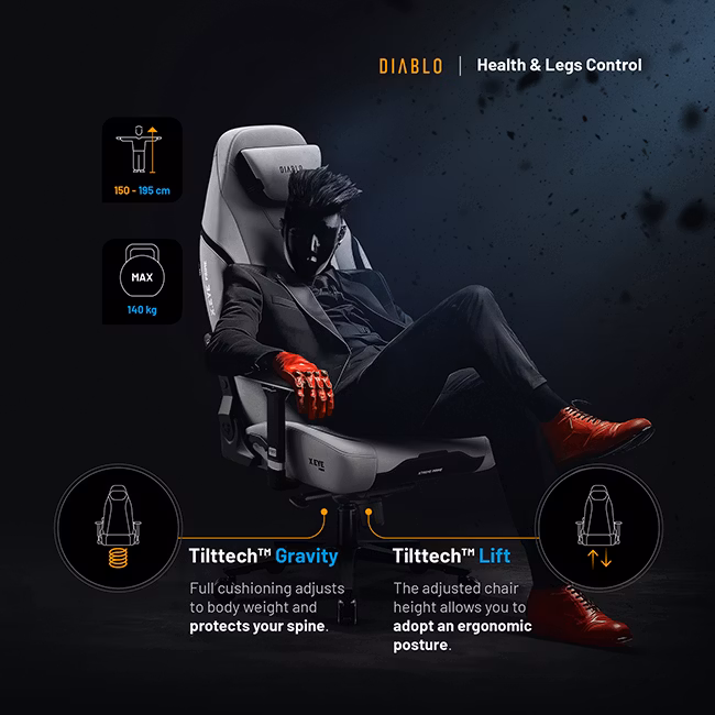 Diablo Chairs Diablo X-Eye Prime Normal Size - Nightwolf Moon ergonominė kėdė aprašymas - Prekės nuotrauka Diablo Chairs Diablo X-Eye Prime Normal Size - Nightwolf Moon ergonominė kėdė aprašymas - Prekės nuotrauka