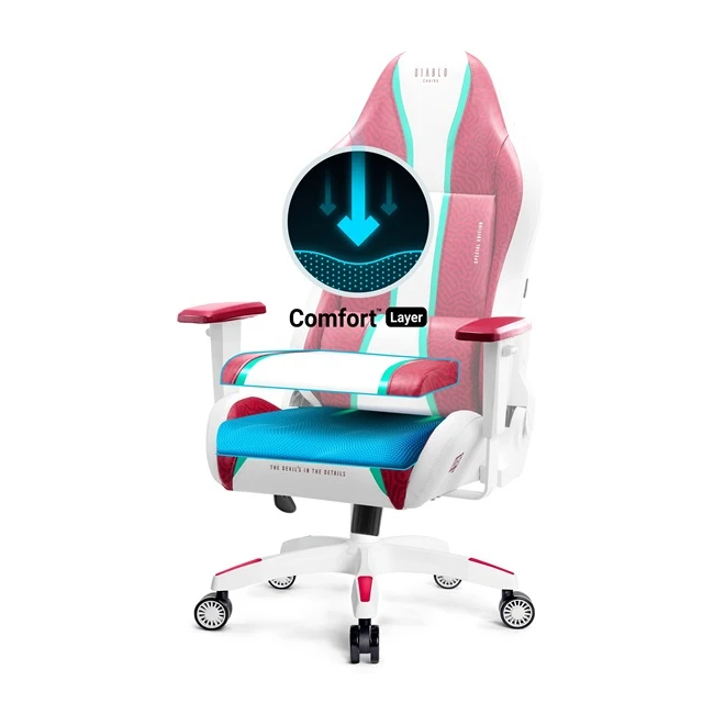 Diablo Chairs Diablo X-ONE 2.0 Normal Candy Rose aprašymas - Prekės nuotrauka