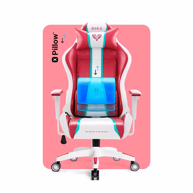 Diablo Chairs Diablo X-ONE 2.0 Normal Candy Rose aprašymas - Prekės nuotrauka