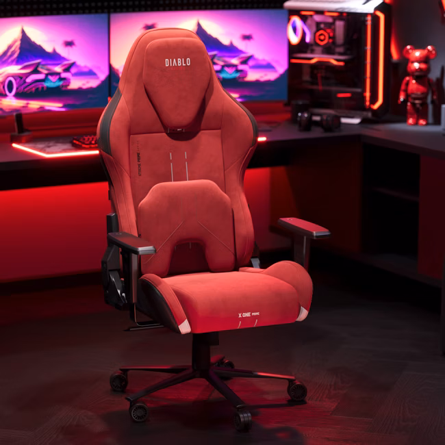 Diablo Chairs Diablo X-One Prime Normal Size - Bloody Mary ergonominė kėdė aprašymas - Prekės nuotrauka