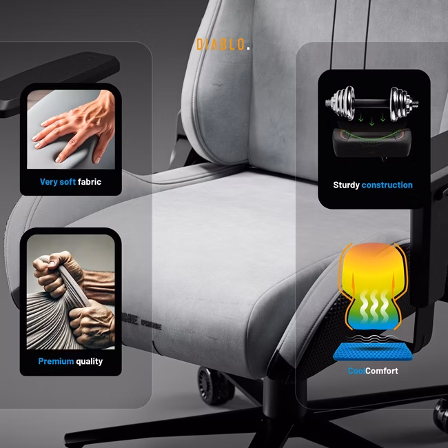 Diablo Chairs Diablo X-One Prime Normal Size - Nightwolf Moon ergonominė kėdė aprašymas - Prekės nuotrauka Diablo Chairs Diablo X-One Prime Normal Size - Nightwolf Moon ergonominė kėdė aprašymas - Prekės nuotrauka