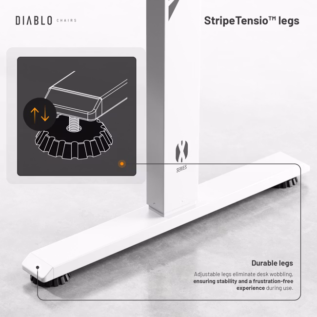 diablo-x-tension-1600-valkoinen-sähköisesti säädettävä