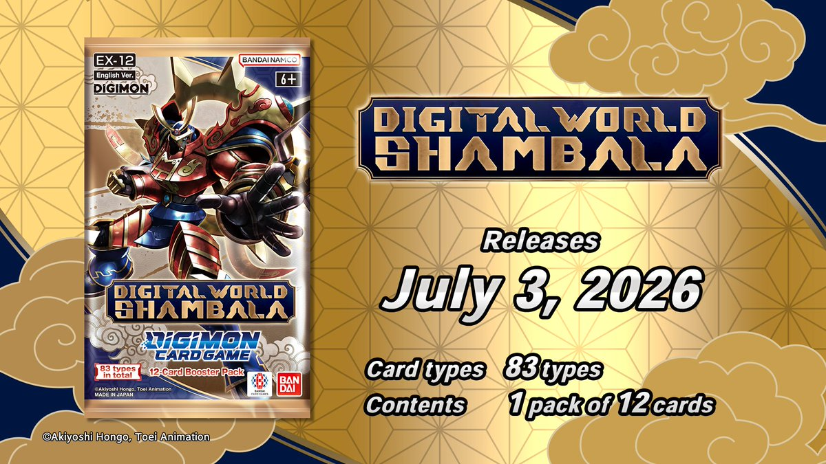 Bandai Tcg Digimon Card Game - Digital World Shambala EX-12 Extra Booster Ekranas (24 Packs) aprašymas - Prekės nuotrauka