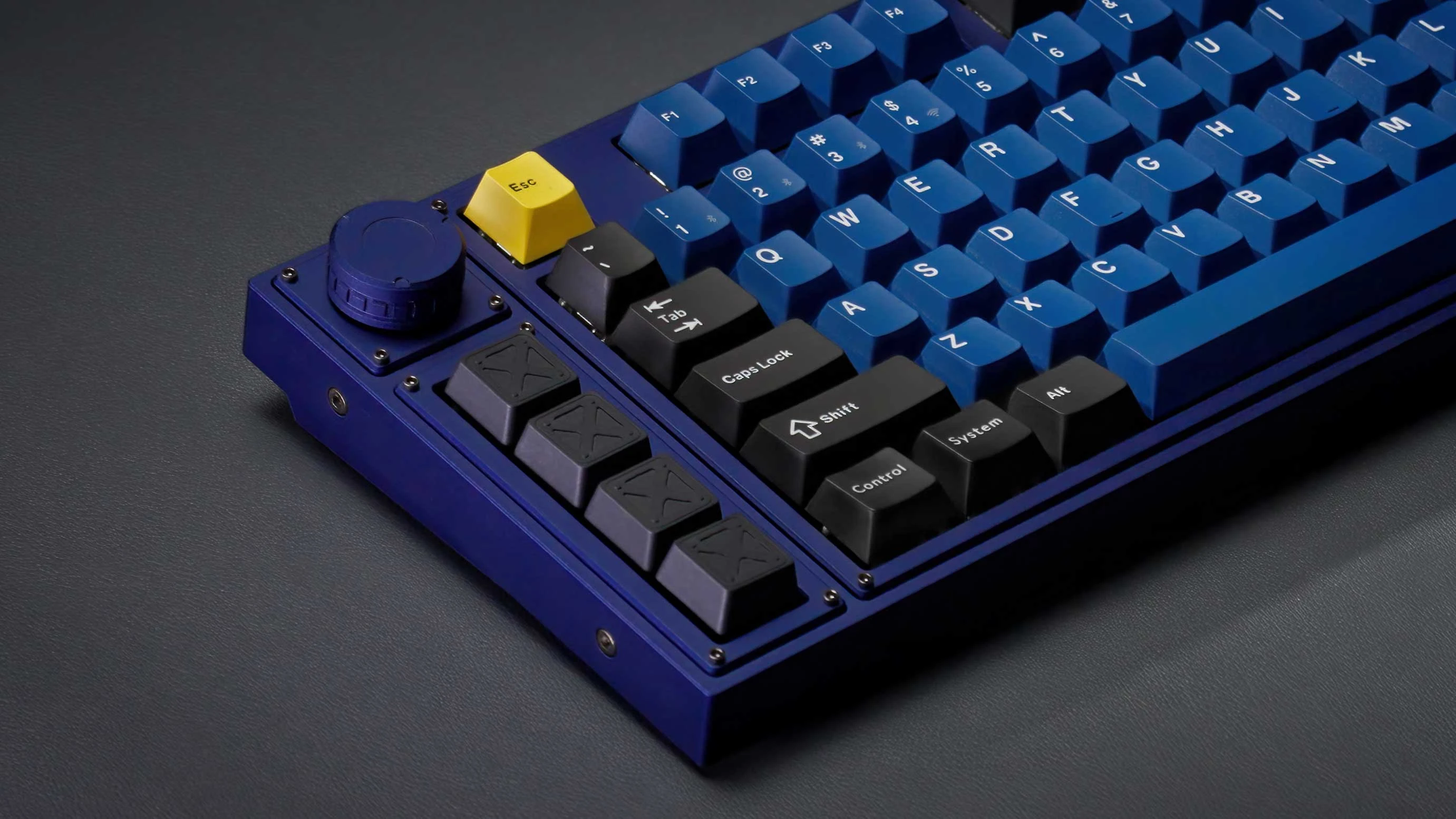 Klaviatūra Keychron Double shot PBT Full Set (Cherry profile - Mėlyna, Juodas, Geltona) Keycap rinkinys aprašymas - Prekės nuotrauka