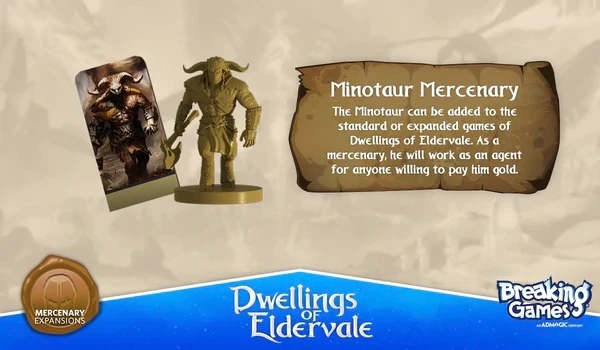 Breaking Games Dwellings of Eldervale - Minotaur Mercenary Miniature aprašymas - Prekės nuotrauka