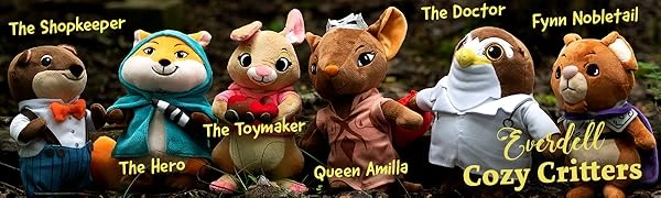 Tabletop Tycoon Everdell Cozy Critters Pliušinis Žaislas Fynn Nobletail aprašymas - Prekės nuotrauka
