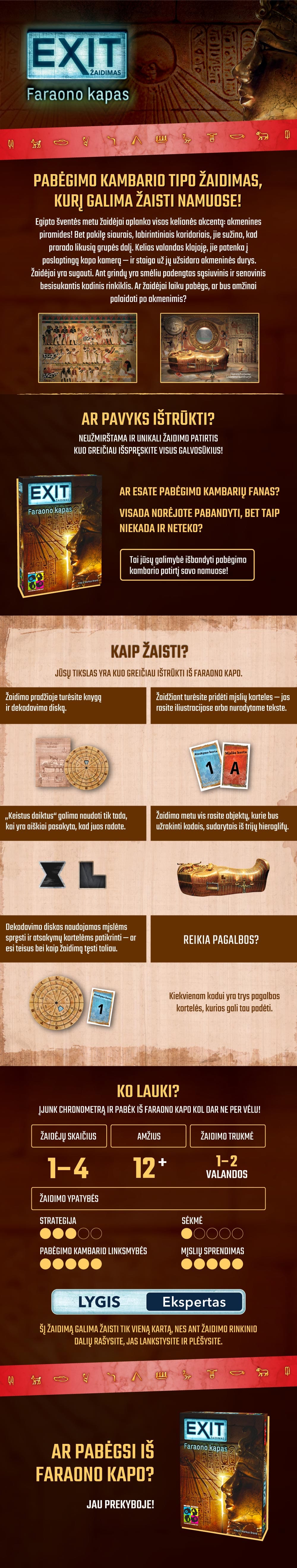 Brain_Games Brain Games EXiT: Faraono kapas | LT aprašymas - Prekės nuotrauka