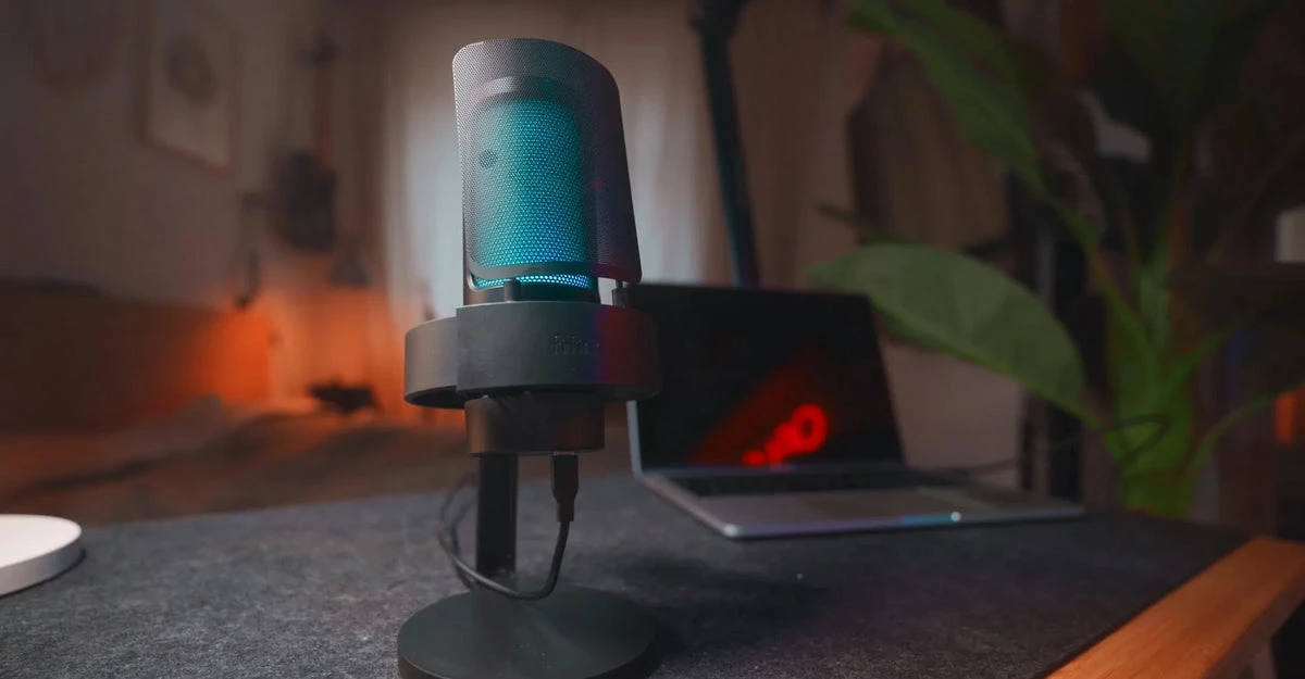FIFINE Ampligame A8 laidinis mikrofonas su RGB apšvietimu | USB aprašymas - Prekės nuotrauka