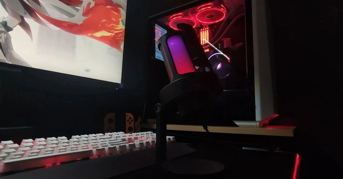 FIFINE Ampligame A8 laidinis mikrofonas su RGB apšvietimu | USB aprašymas - Prekės nuotrauka