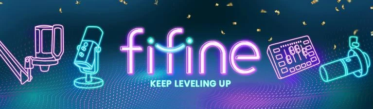 FIFINE AmpliGame AM8 PROS laidinis mikrofonas su stovu ir RGB apšvietimu USB/XLR aprašymas - Prekės nuotrauka