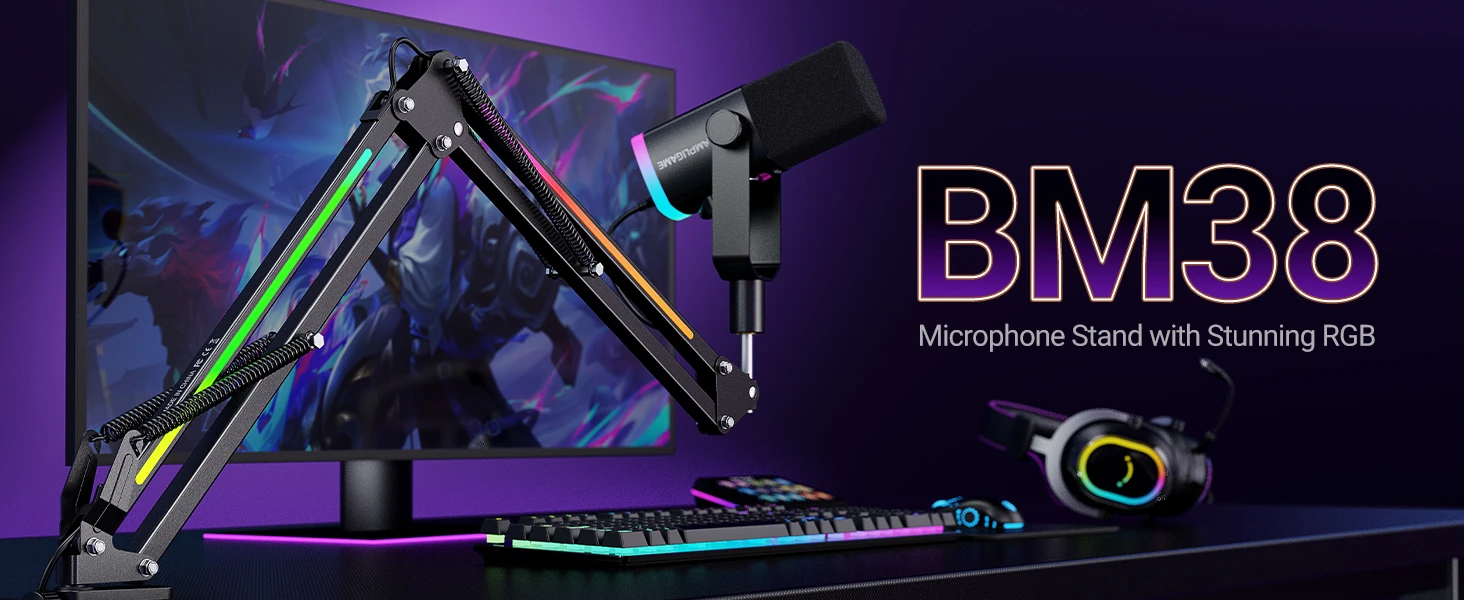 FIFINE BM38W RGB mikrofono laikiklis aprašymas - Prekės nuotrauka