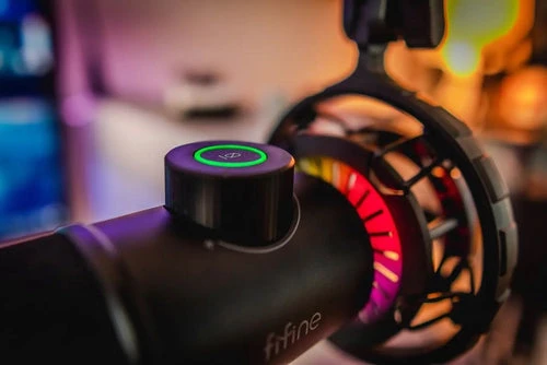 FIFINE K658 kardioidinis laidinis mikrofonas su RGB | USB aprašymas - Prekės nuotrauka