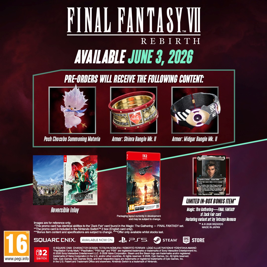„Square Enix“ „Final Fantasy VII Rebirth“ (2 jungiklis) aprašymas - Prekės nuotrauka „Square Enix“ „Final Fantasy VII Rebirth“ (2 jungiklis) aprašymas - Prekės nuotrauka