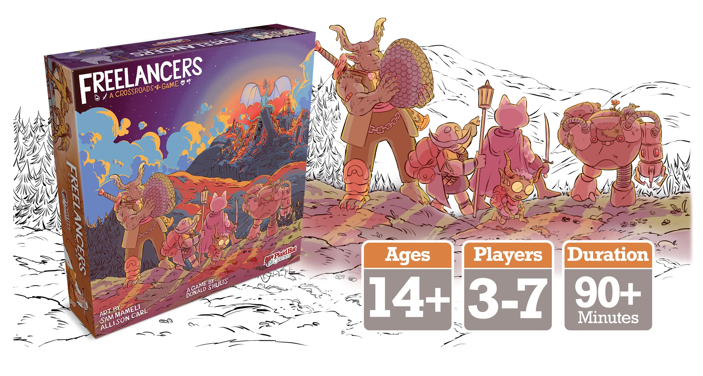 Plaid Hat Games Freelancers: A Crossroads Game aprašymas - Prekės nuotrauka
