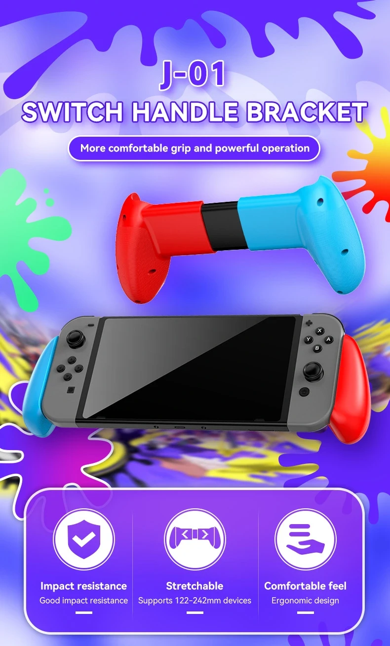 Honson Konsolės laikiklis skirtas Nintendo Switch | Raudona/Mėlyna aprašymas - Prekės nuotrauka