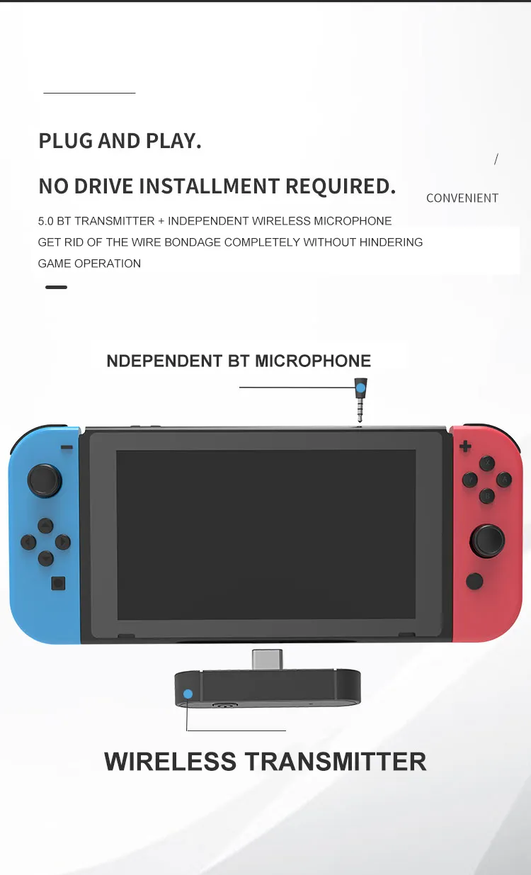 HONSON Switch/Switch Lite Bluetooth Transmitter aprašymas - Prekės nuotrauka