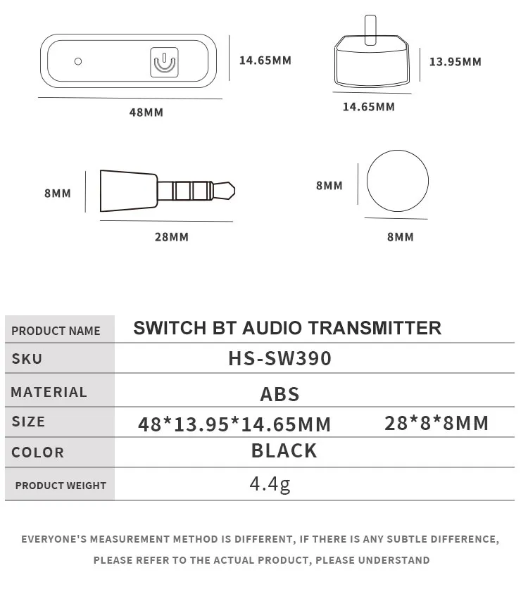 HONSON Switch/Switch Lite Bluetooth Transmitter aprašymas - Prekės nuotrauka