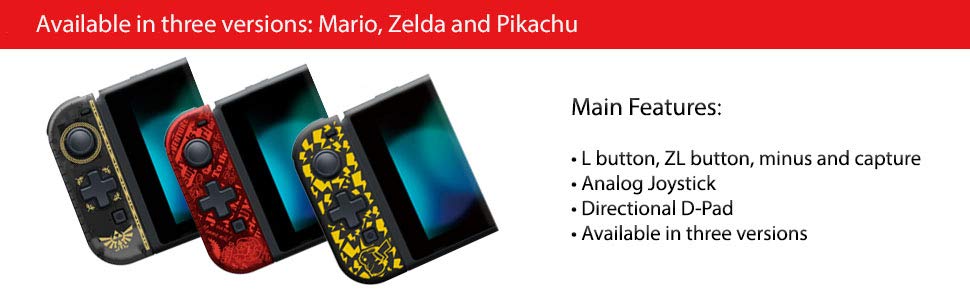 HORI D-pad Joy-Con paliko Pikachu (Juodas & Gold), skirtą Nintendo Switch aprašymas - Prekės nuotrauka HORI D-pad Joy-Con paliko Pikachu (Juodas & Gold), skirtą Nintendo Switch aprašymas - Prekės nuotrauka