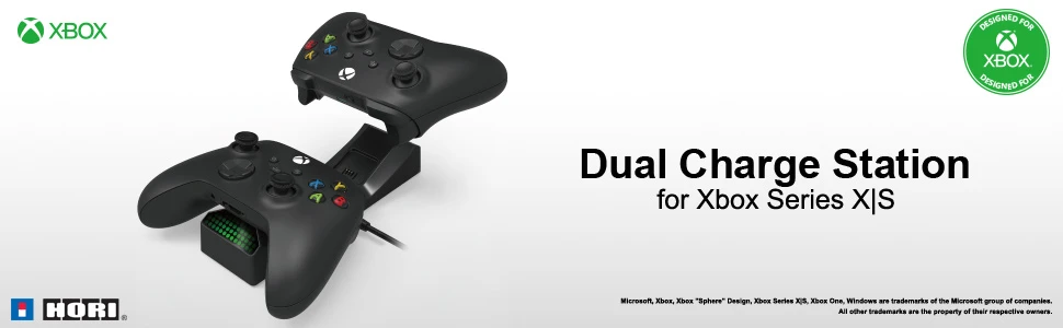HORI dviguba įkrovimo stotelė, skirta „Xbox Series X S“ aprašymas - Prekės nuotrauka HORI dviguba įkrovimo stotelė, skirta „Xbox Series X S“ aprašymas - Prekės nuotrauka