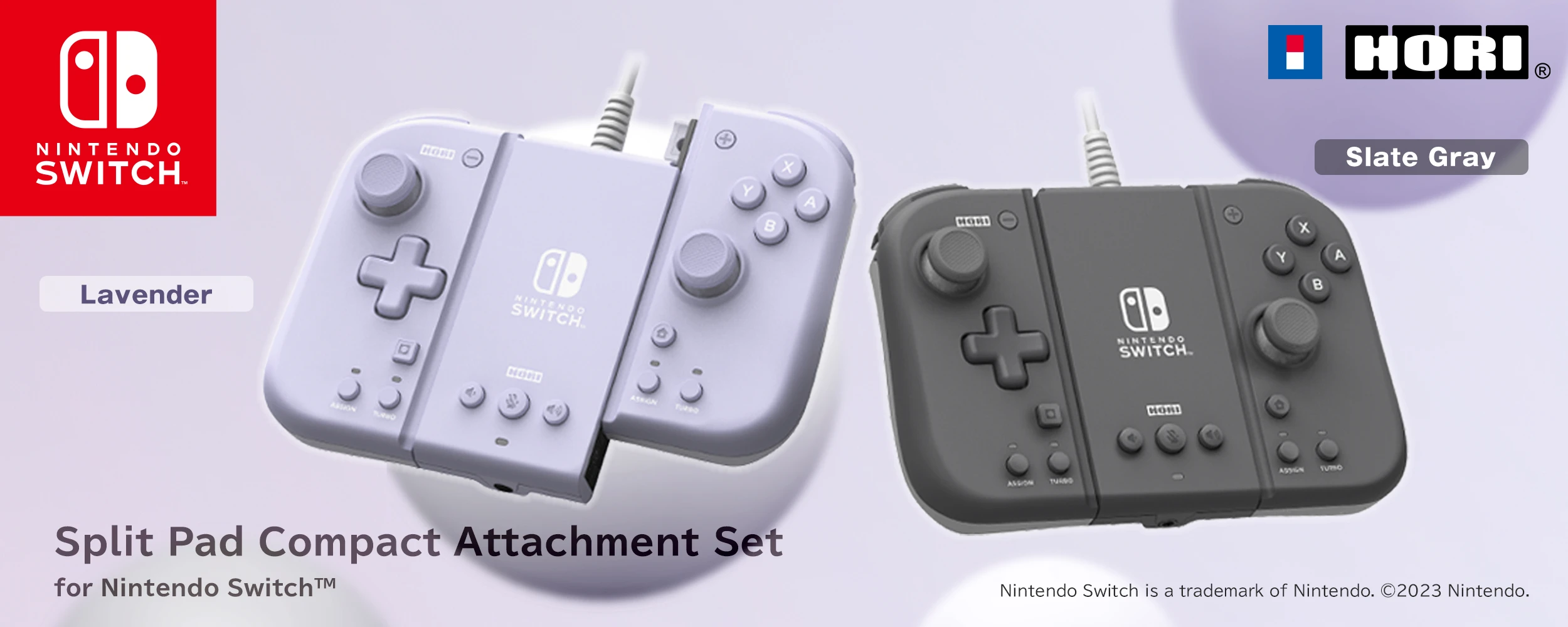 HORI Nintendo Switch Split Pad Compact priedų komplektas (Lavender) aprašymas - Prekės nuotrauka HORI Nintendo Switch Split Pad Compact priedų komplektas (Lavender) aprašymas - Prekės nuotrauka