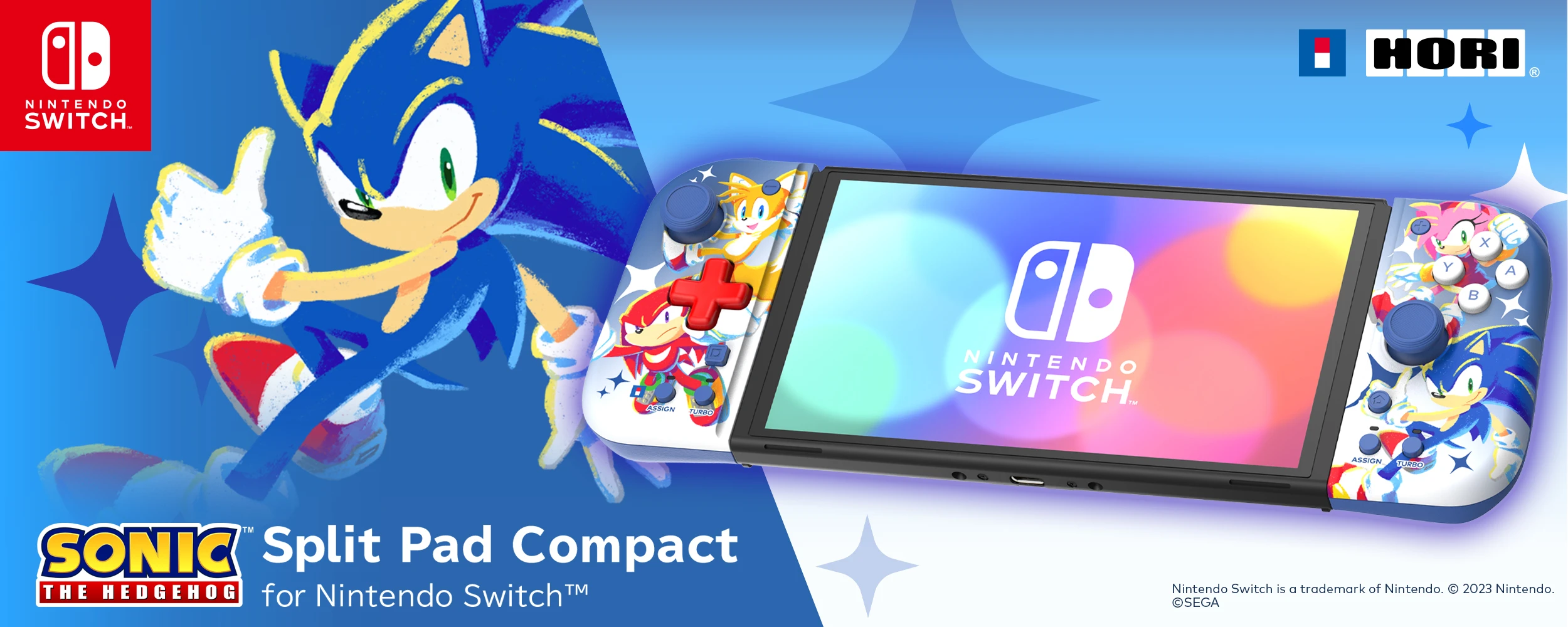 „HORI Nintendo Switch Split Pad Compact“ (SONIC & FRIENDS) aprašymas - Prekės nuotrauka „HORI Nintendo Switch Split Pad Compact“ (SONIC & FRIENDS) aprašymas - Prekės nuotrauka