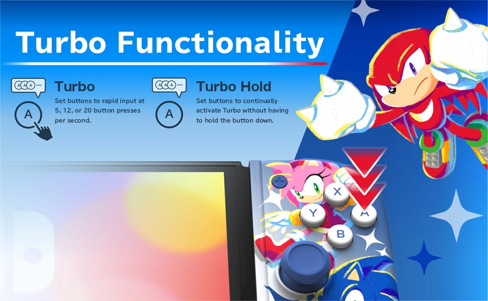 „HORI Nintendo Switch Split Pad Compact“ (SONIC & FRIENDS) aprašymas - Prekės nuotrauka „HORI Nintendo Switch Split Pad Compact“ (SONIC & FRIENDS) aprašymas - Prekės nuotrauka