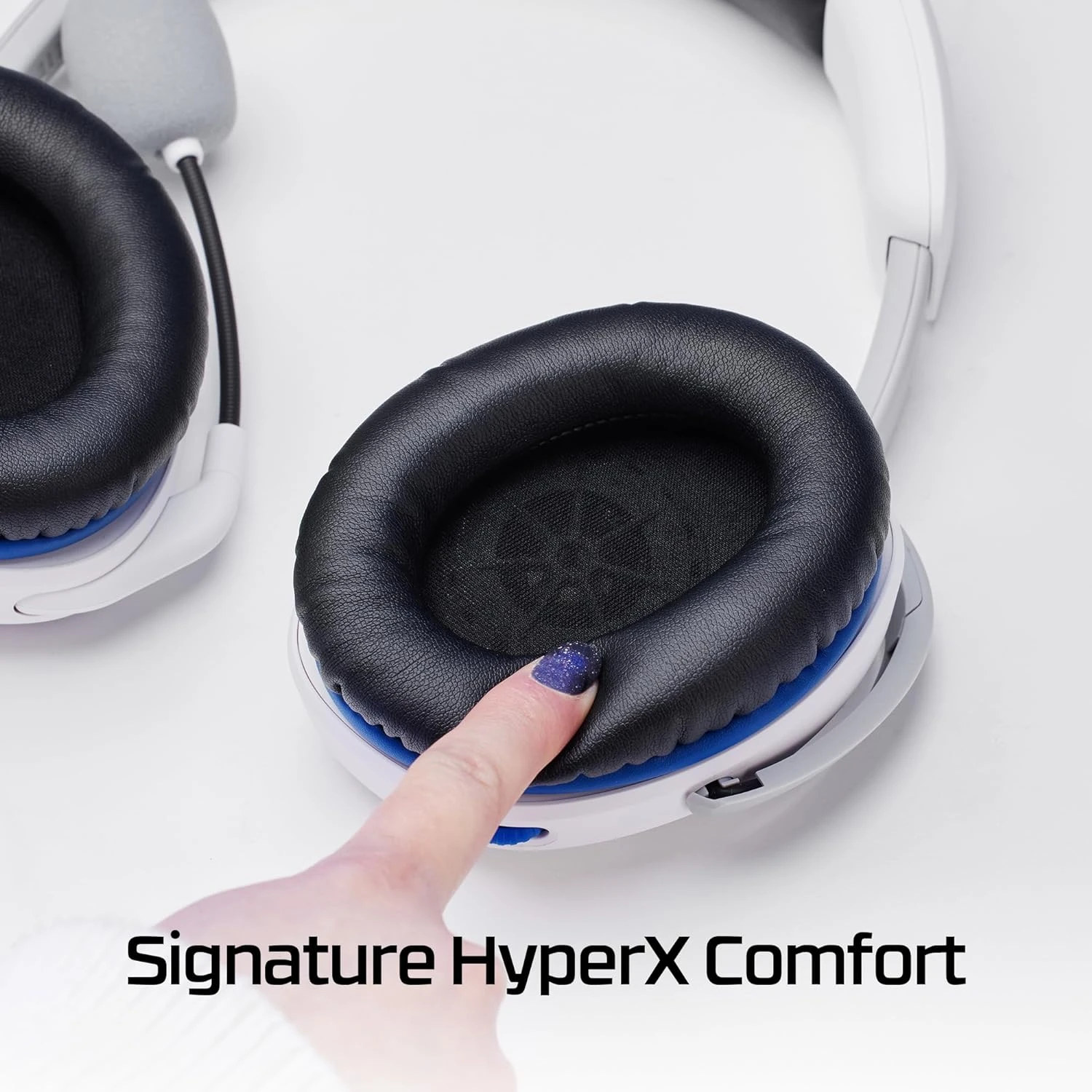 HyperX Cloud Stinger 2 žaidimams skirtos ausinės su laidu, skirtos PS4/PS5 konsolėms, Baltos aprašymas - Prekės nuotrauka