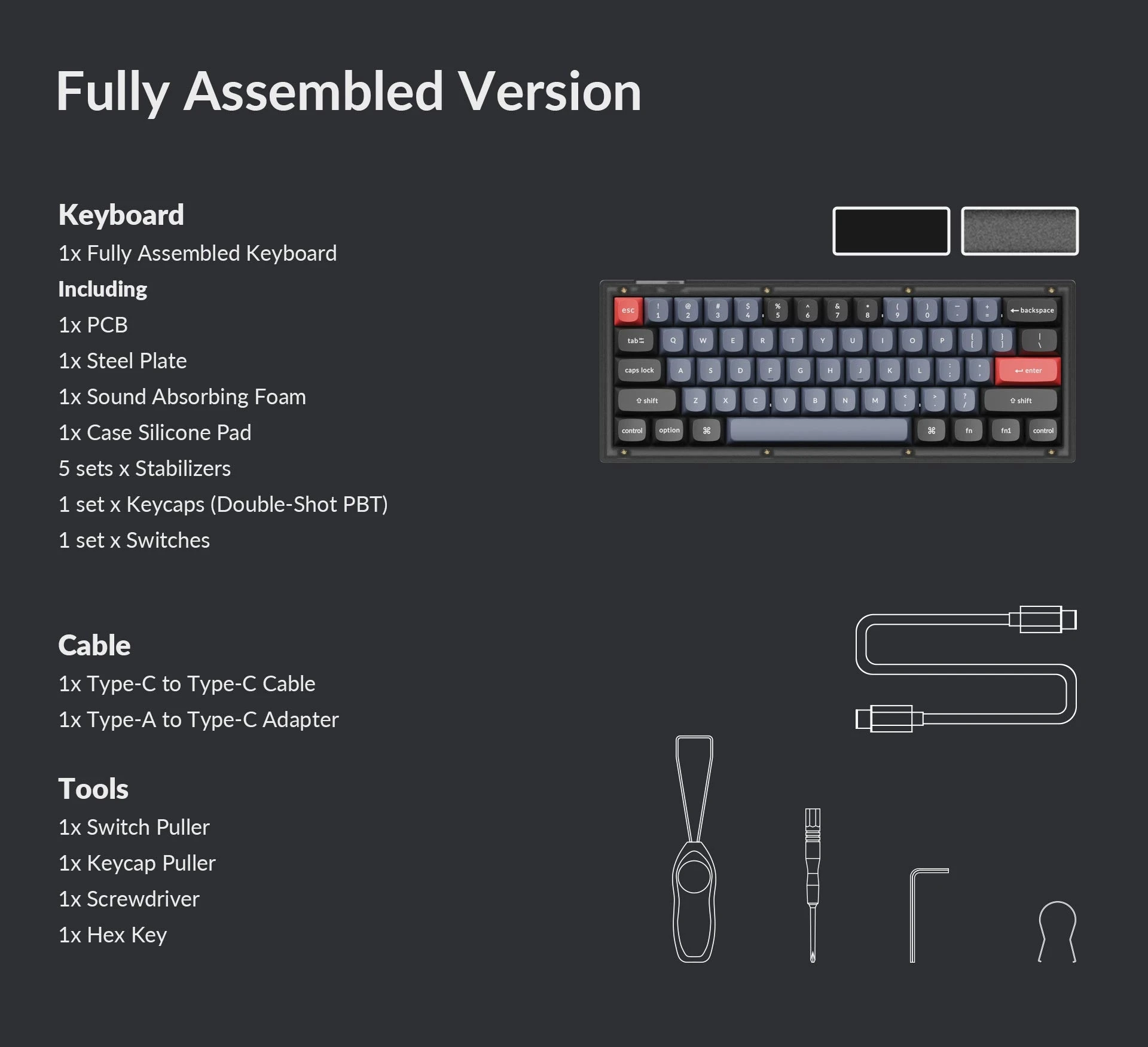 Keychron V4 60% mechaninė klaviatūra (ANSI, Carbon juodas, RGB, Hot-swap, US, Pro Brown Switch) aprašymas - Prekės nuotrauka
