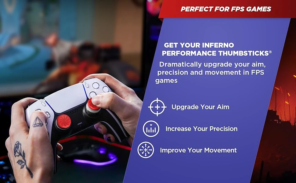 Kontrol Freek SteelSeries Kontrolfreek FPS Inferno Gaming Controllers Kit for Xbox X|S/One | 6150-XBX | Raudona aprašymas - Prekės nuotrauka