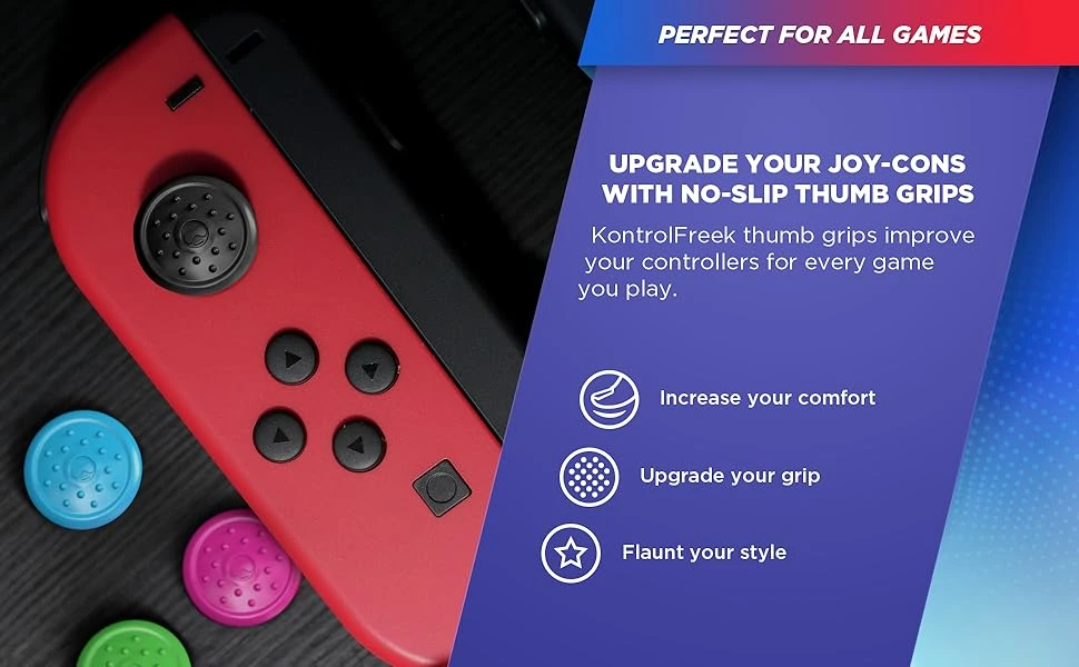 Kontrol Freek SteelSeries Kontrolfreek No-Slip 8-pack Thumbgrip for Joy-Con | 1510-JOY aprašymas - Prekės nuotrauka