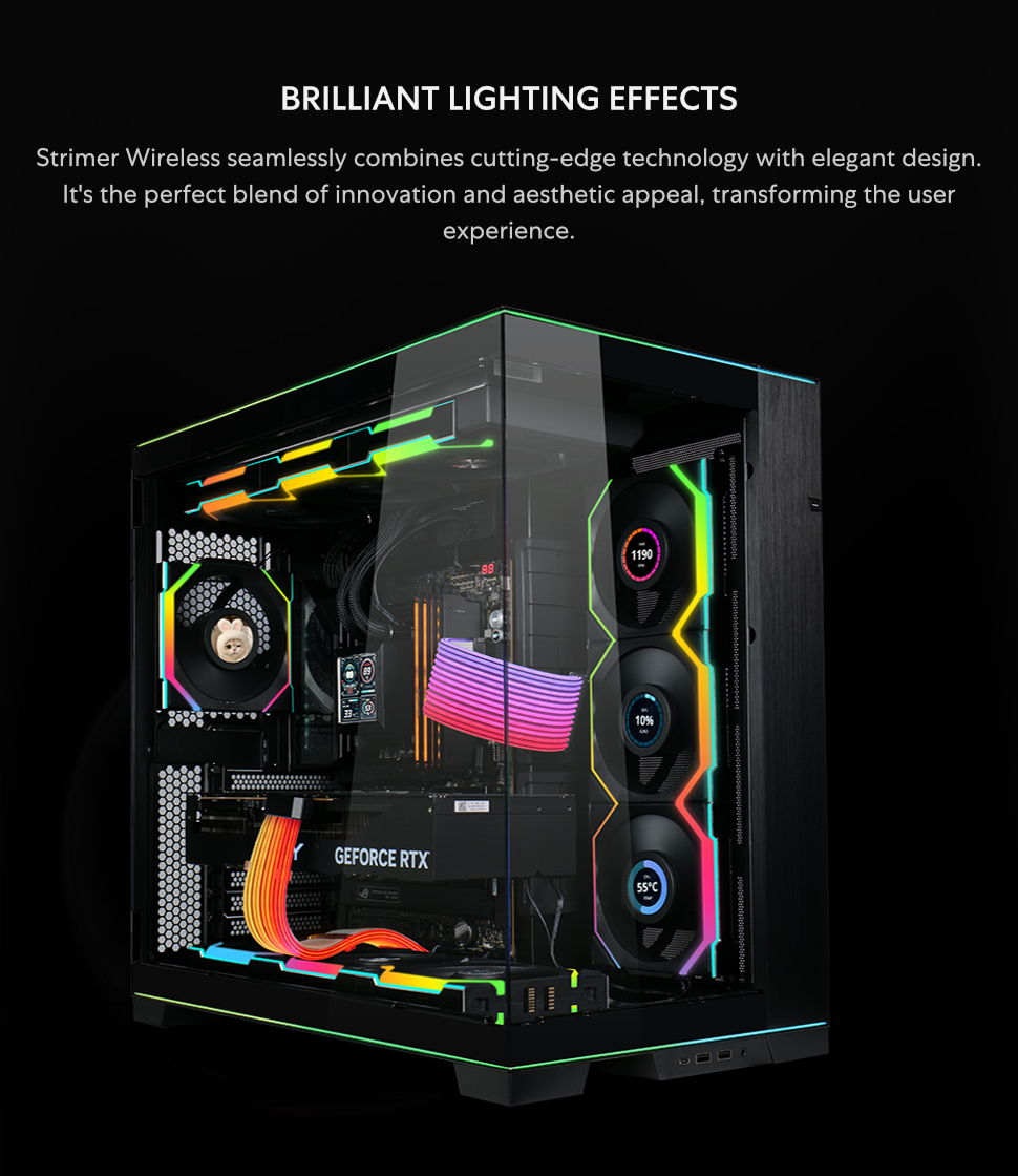 LIAN LI STRIMER belaidis 12V-2X6 kontaktų RGB vaizdo plokštės kabelis (PW16-121W) aprašymas - Prekės nuotrauka