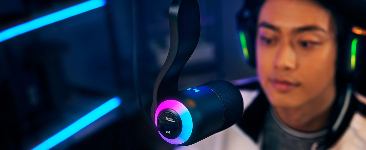 Logitech G Yeti GX Dynamic kardioidinis laidinis mikrofonas (juodas) su RGB | USB aprašymas - Prekės nuotrauka Logitech G Yeti GX Dynamic kardioidinis laidinis mikrofonas (juodas) su RGB | USB aprašymas - Prekės nuotrauka