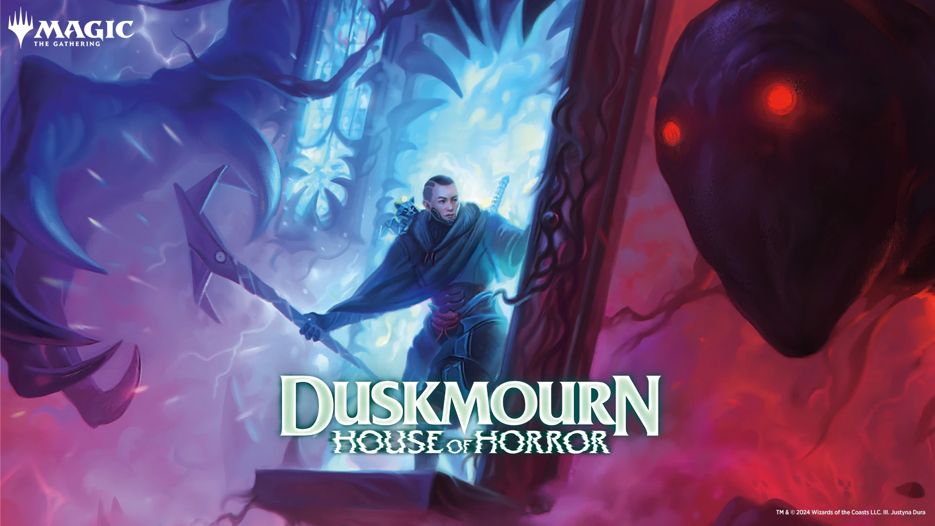 „Wizards of the Coast Magic: The Gathering“ – „Duskmourn: House of Horrors“ žaidimo papildymo ekrano paketas (36 pakuotės) aprašymas - Prekės nuotrauka „Wizards of the Coast Magic: The Gathering“ – „Duskmourn: House of Horrors“ žaidimo papildymo ekrano paketas (36 pakuotės) aprašymas - Prekės nuotrauka