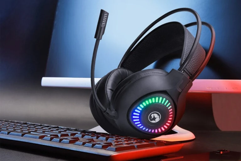MARVO H8325 Akari 40 RGB Laidinės žaidimų ausinės | USB | 3.5 mm | Juoda aprašymas - Prekės nuotrauka MARVO H8325 Akari 40 RGB Laidinės žaidimų ausinės | USB | 3.5 mm | Juoda aprašymas - Prekės nuotrauka