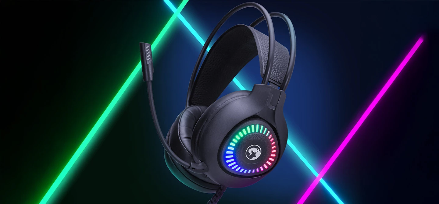 MARVO H8325 Akari 40 RGB Laidinės žaidimų ausinės | USB | 3.5 mm | Juoda aprašymas - Prekės nuotrauka MARVO H8325 Akari 40 RGB Laidinės žaidimų ausinės | USB | 3.5 mm | Juoda aprašymas - Prekės nuotrauka