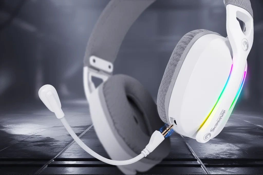 Marvo Pulz 70W WH belaidės žaidimų RGB ausinės (Baltos) aprašymas - Prekės nuotrauka Marvo Pulz 70W WH belaidės žaidimų RGB ausinės (Baltos) aprašymas - Prekės nuotrauka
