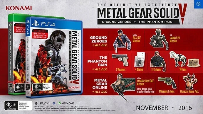 „Konami Metal Gear Solid V“: „The Definitive Experience“ PS4 aprašymas - Prekės nuotrauka „Konami Metal Gear Solid V“: „The Definitive Experience“ PS4 aprašymas - Prekės nuotrauka