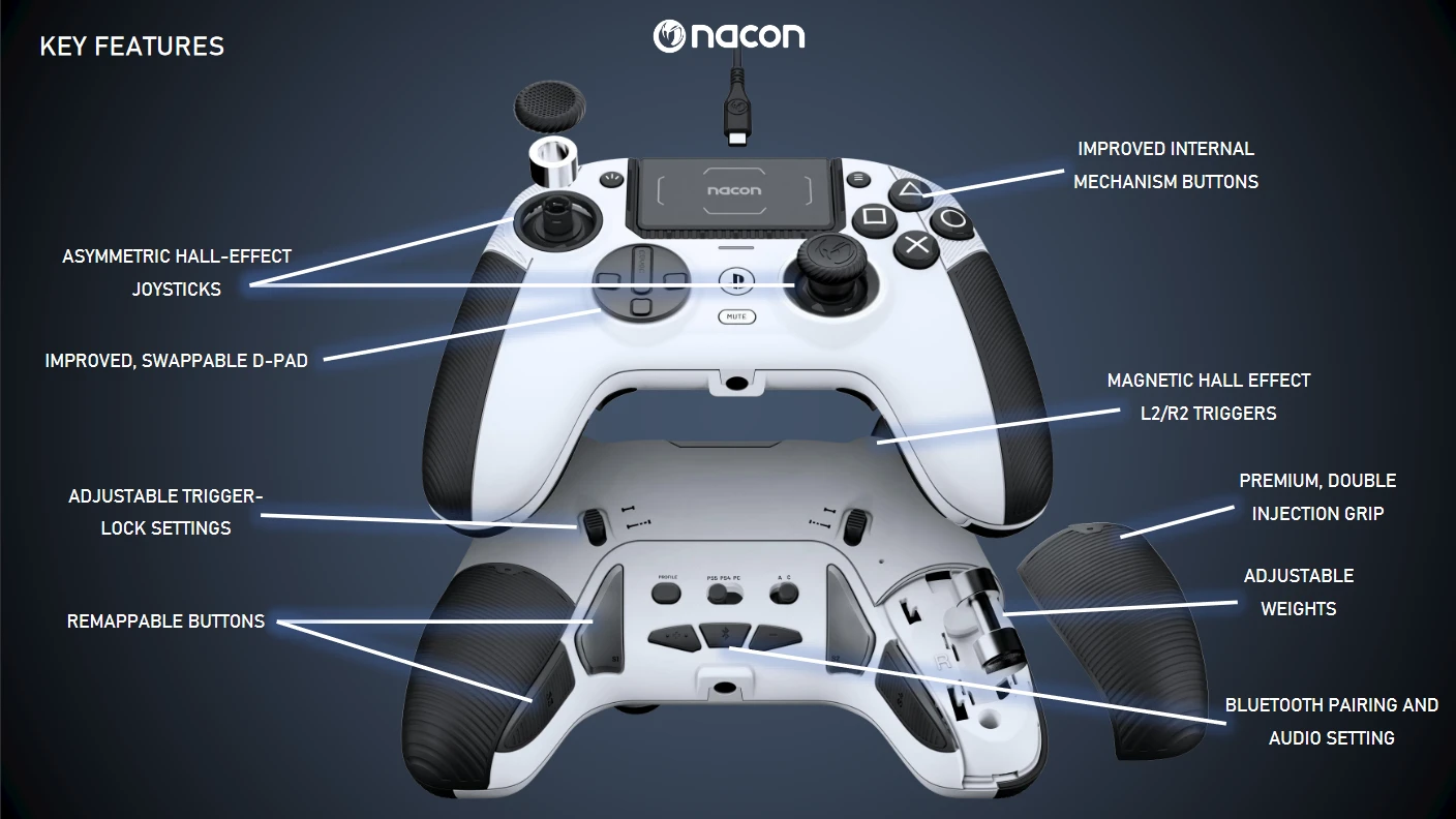 Nacon Revolution 5 Pro valdiklis (juodas) aprašymas - Prekės nuotrauka Nacon Revolution 5 Pro valdiklis (juodas) aprašymas - Prekės nuotrauka