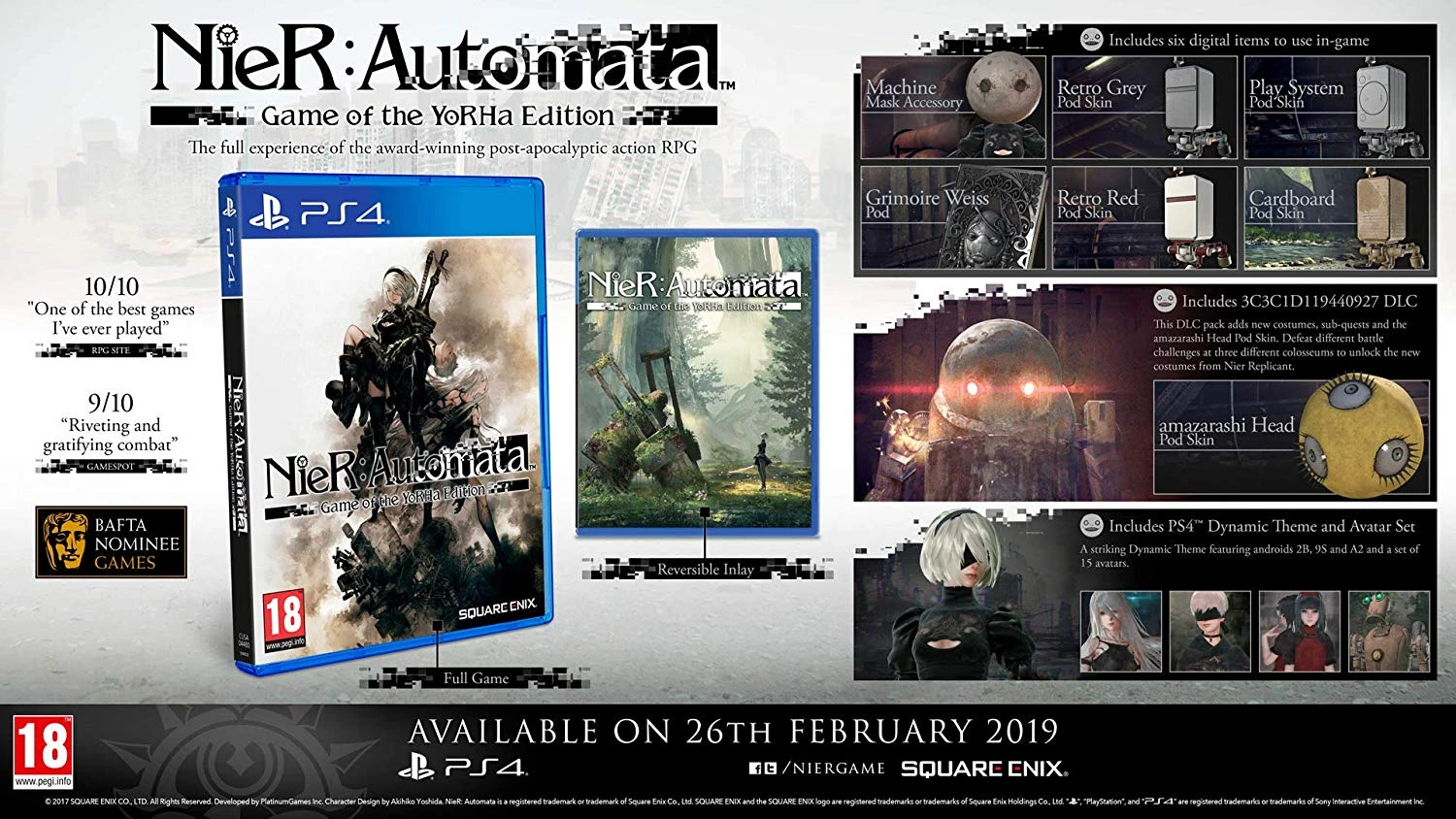 „Square Enix NieR“: „YoRHa Edition PS4“ automatinis žaidimas aprašymas - Prekės nuotrauka „Square Enix NieR“: „YoRHa Edition PS4“ automatinis žaidimas aprašymas - Prekės nuotrauka