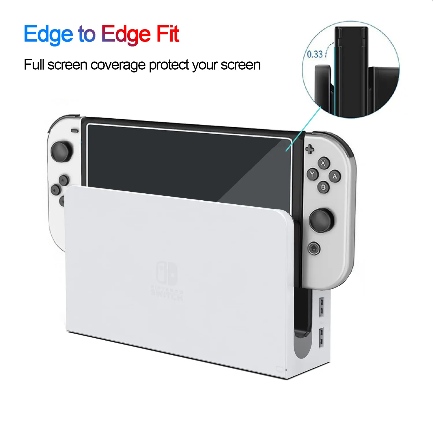 Nintendo Switch OLED grūdinto stiklo ekrano apsauga 4vnt aprašymas - Prekės nuotrauka