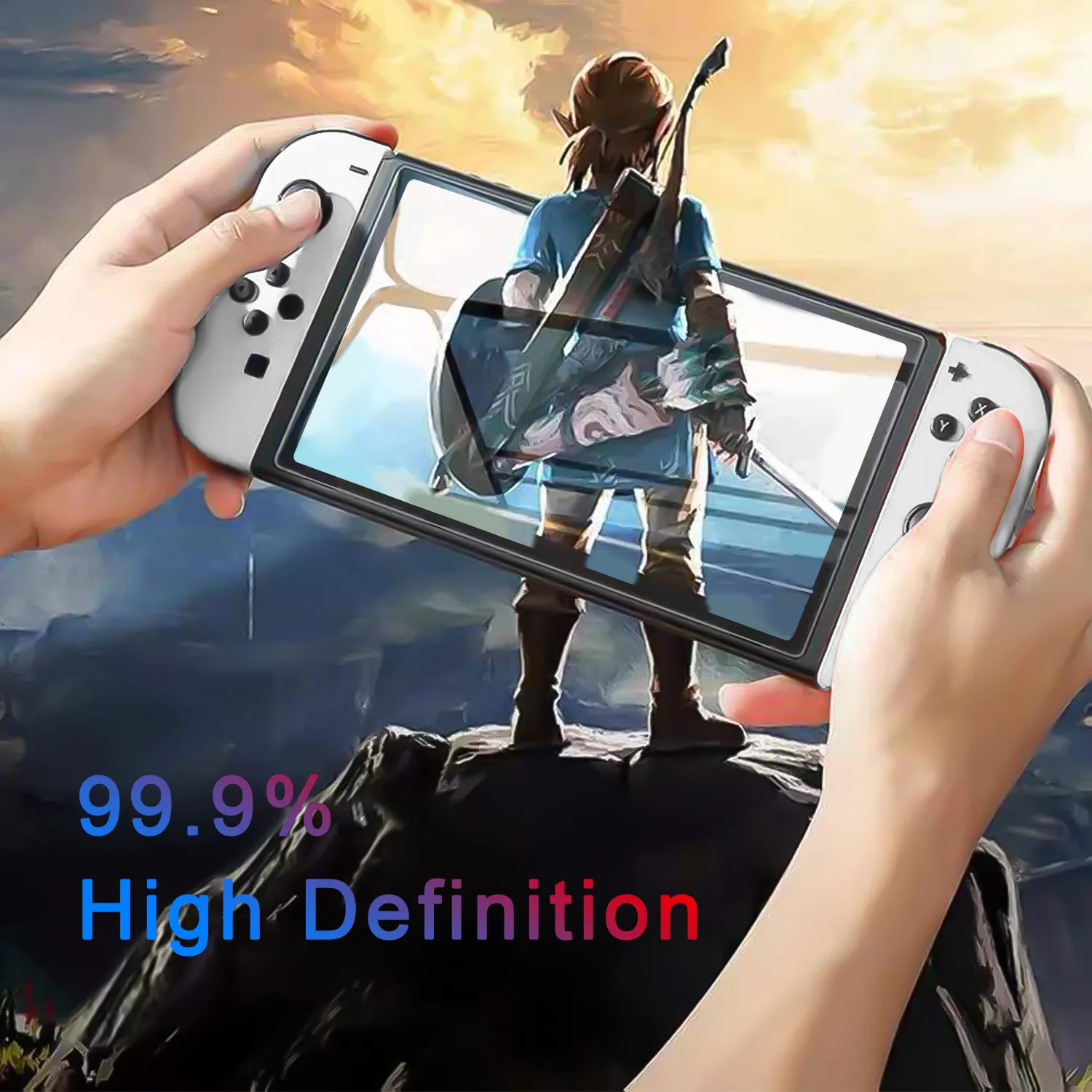 Nintendo Switch OLED grūdinto stiklo ekrano apsauga 4vnt aprašymas - Prekės nuotrauka