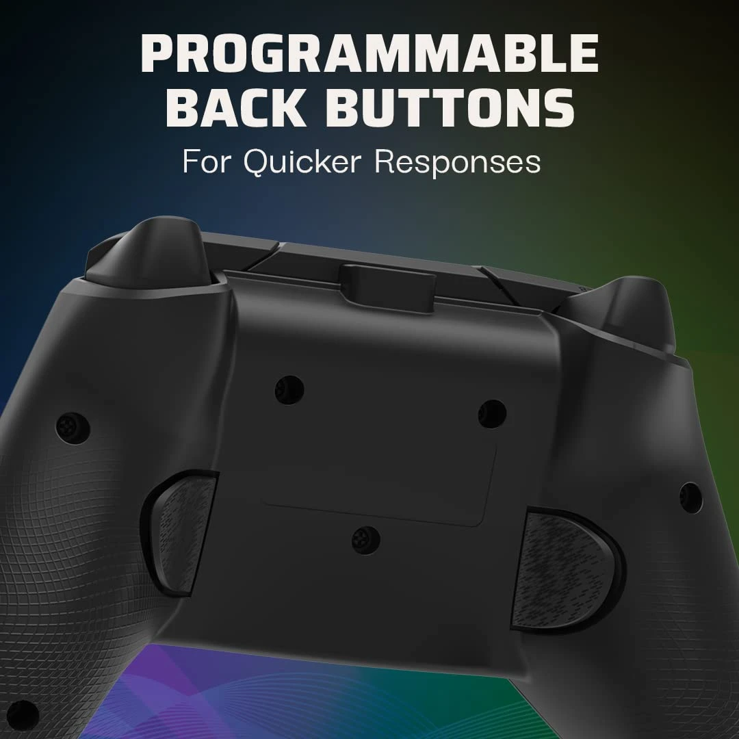 PDP Gaming Afterglow Wave Enhanced Laidinis valdiklis skirtas Xbox Series X|S, One, PC | Juoda aprašymas - Prekės nuotrauka