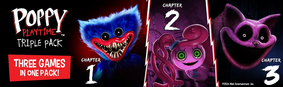 Maximum Entertainment Maksimalus pramogų Poppy Playtime Triple Pack PS5 paketas aprašymas - Prekės nuotrauka