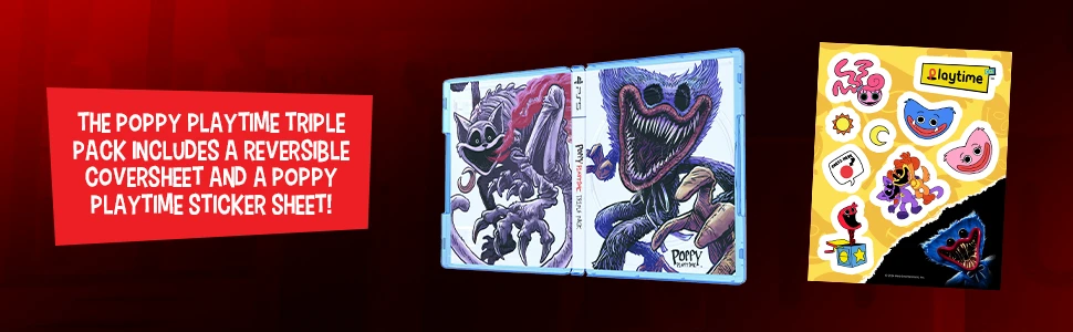 Maximum Entertainment Maksimalus pramogų Poppy Playtime Triple Pack PS5 paketas aprašymas - Prekės nuotrauka