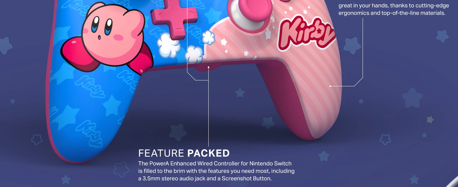 Power A PowerA Enhanced laidinis valdiklis skirtas Nintendo Switch - Kirby aprašymas - Prekės nuotrauka