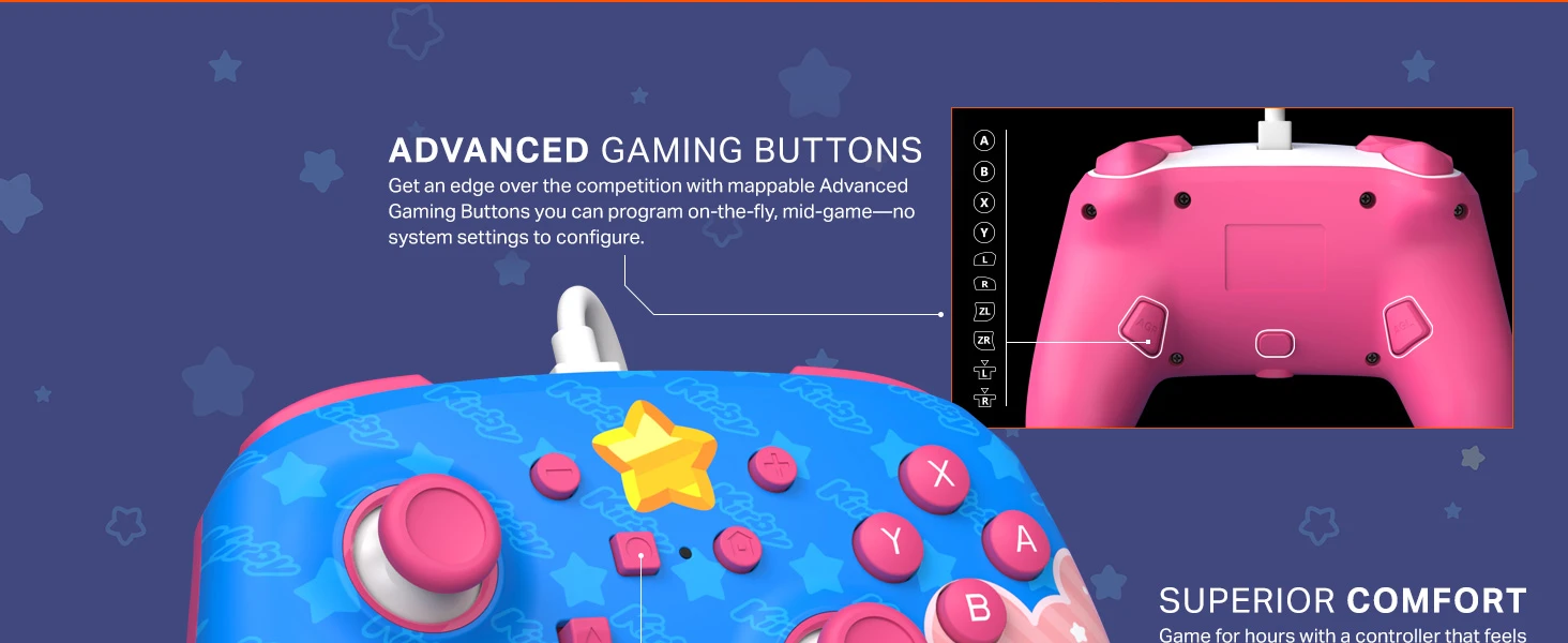 Power A PowerA Enhanced laidinis valdiklis skirtas Nintendo Switch - Kirby aprašymas - Prekės nuotrauka