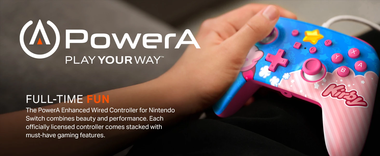 Power A PowerA Enhanced laidinis valdiklis skirtas Nintendo Switch - Kirby aprašymas - Prekės nuotrauka