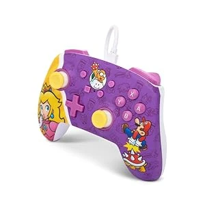 Power A PowerA Enhanced (Princess Peach Battle) laidinis valdiklis skirtas Nintendo Switch aprašymas - Prekės nuotrauka